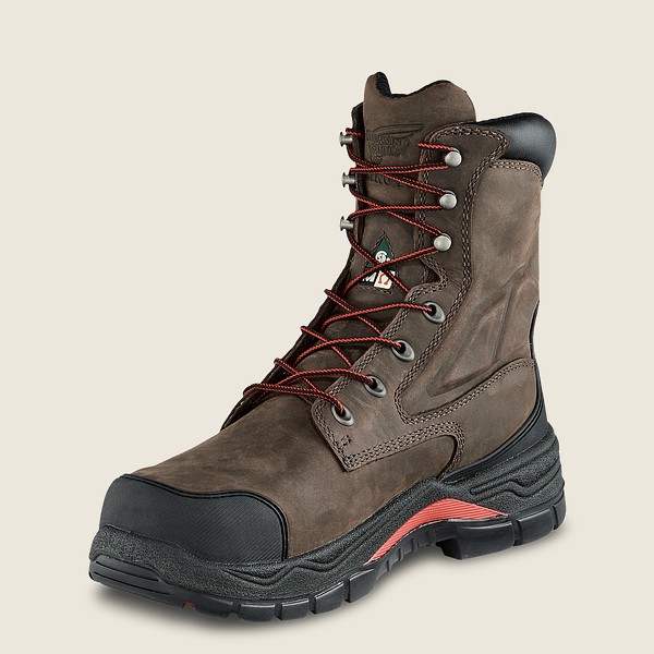 Red Wing Safety Boots Dark Grey - Mens King Toe® Adc - 8-inch Waterproof Csa Metguard Toe - 1764-JCA